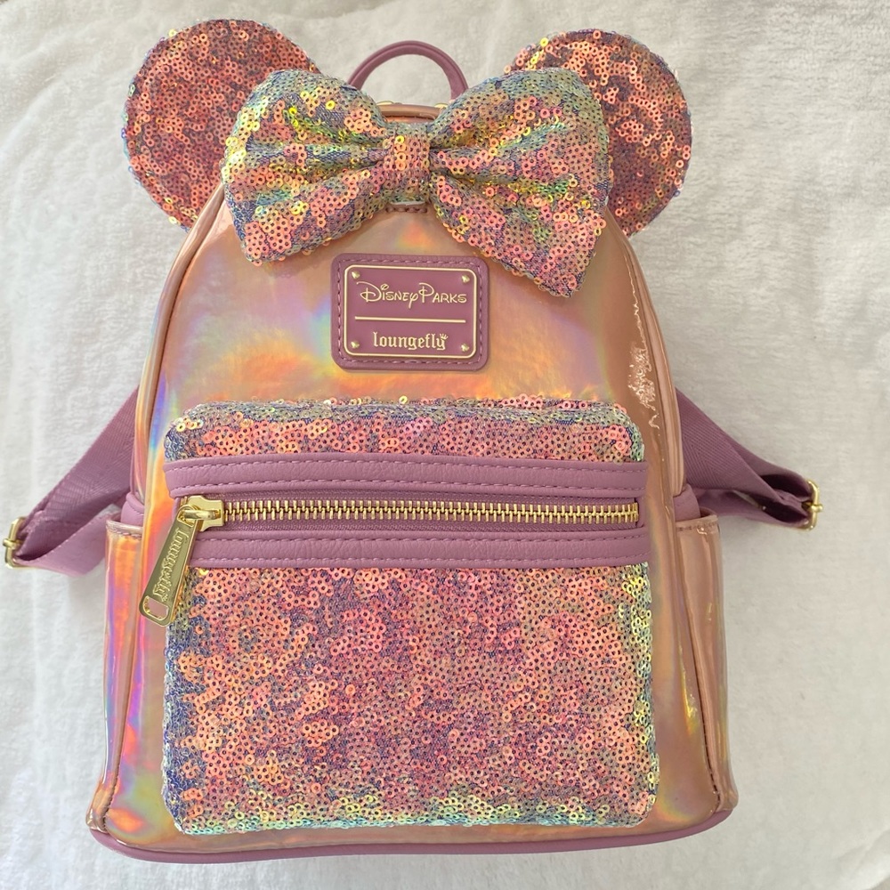 💖 ❗️LAST 1❗️WDW 50th anniversary EARidescent Loungefly Backpack💖+ BONUS Gift